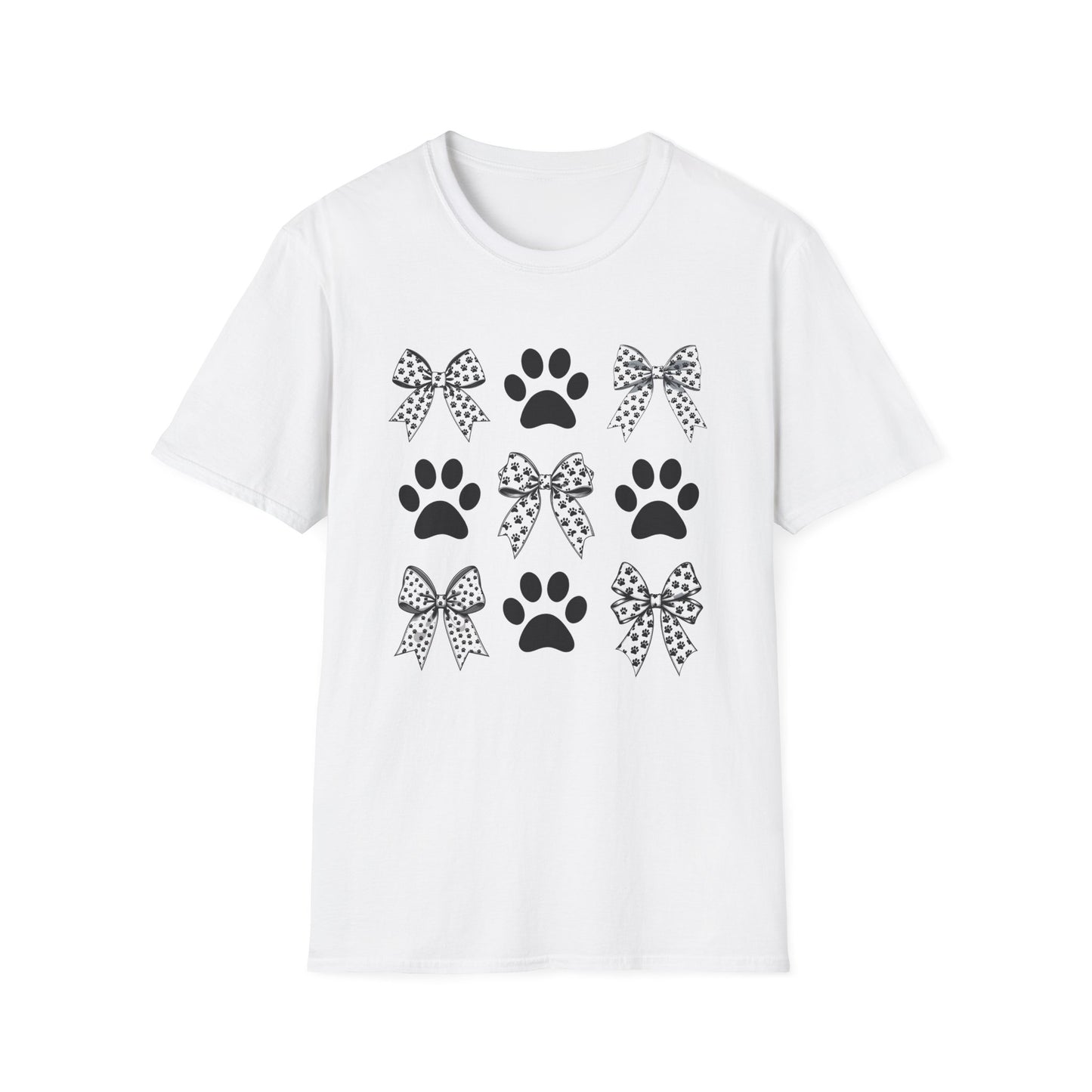 Paw Prints and Bows T-Shirt – Coquette Aesthetic Dog Mom Tee