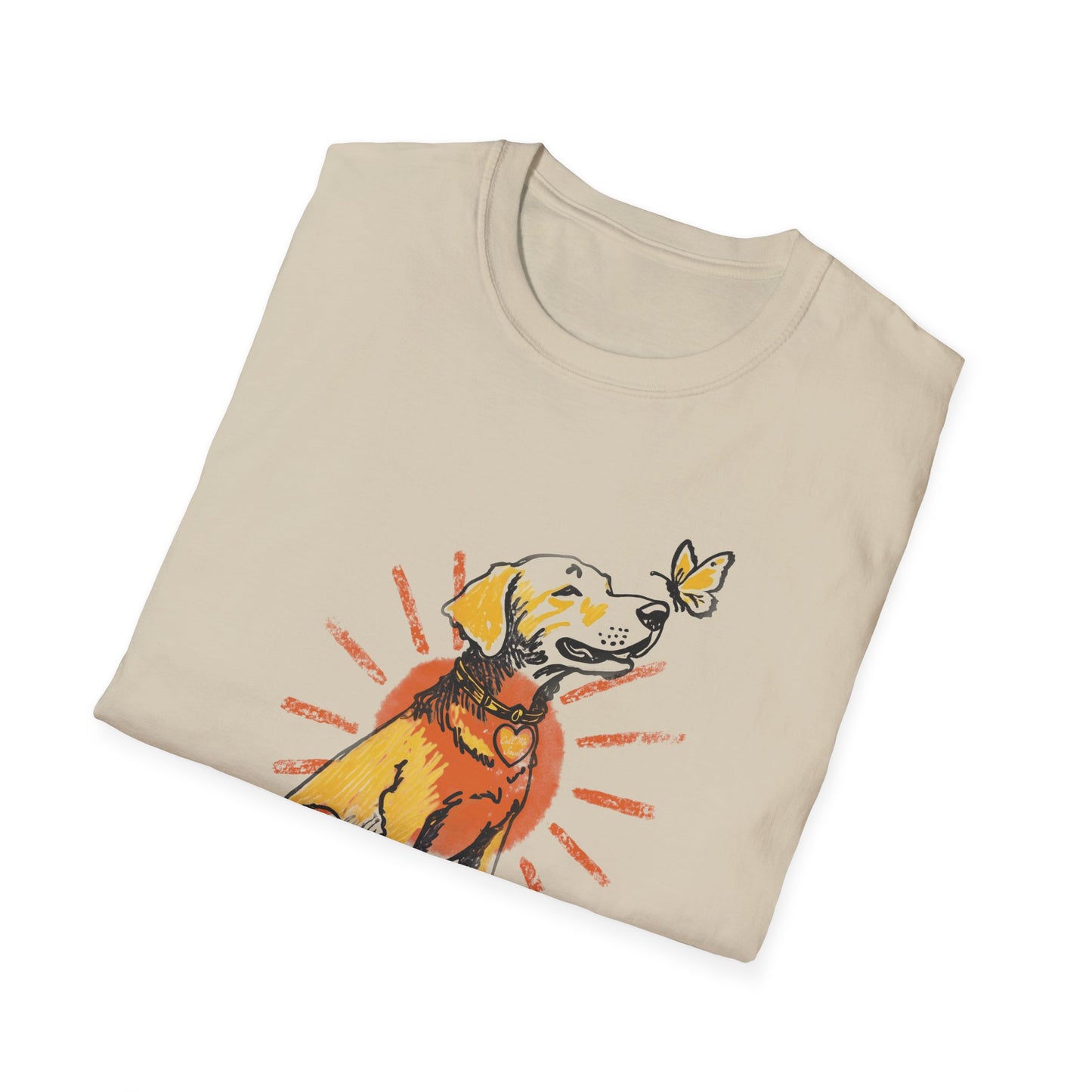 Happy Sunshine Dog T-Shirt – Cute Aesthetic Pet Lover Tee, Cheerful Graphic T-Shirt, Dog Owner Gift