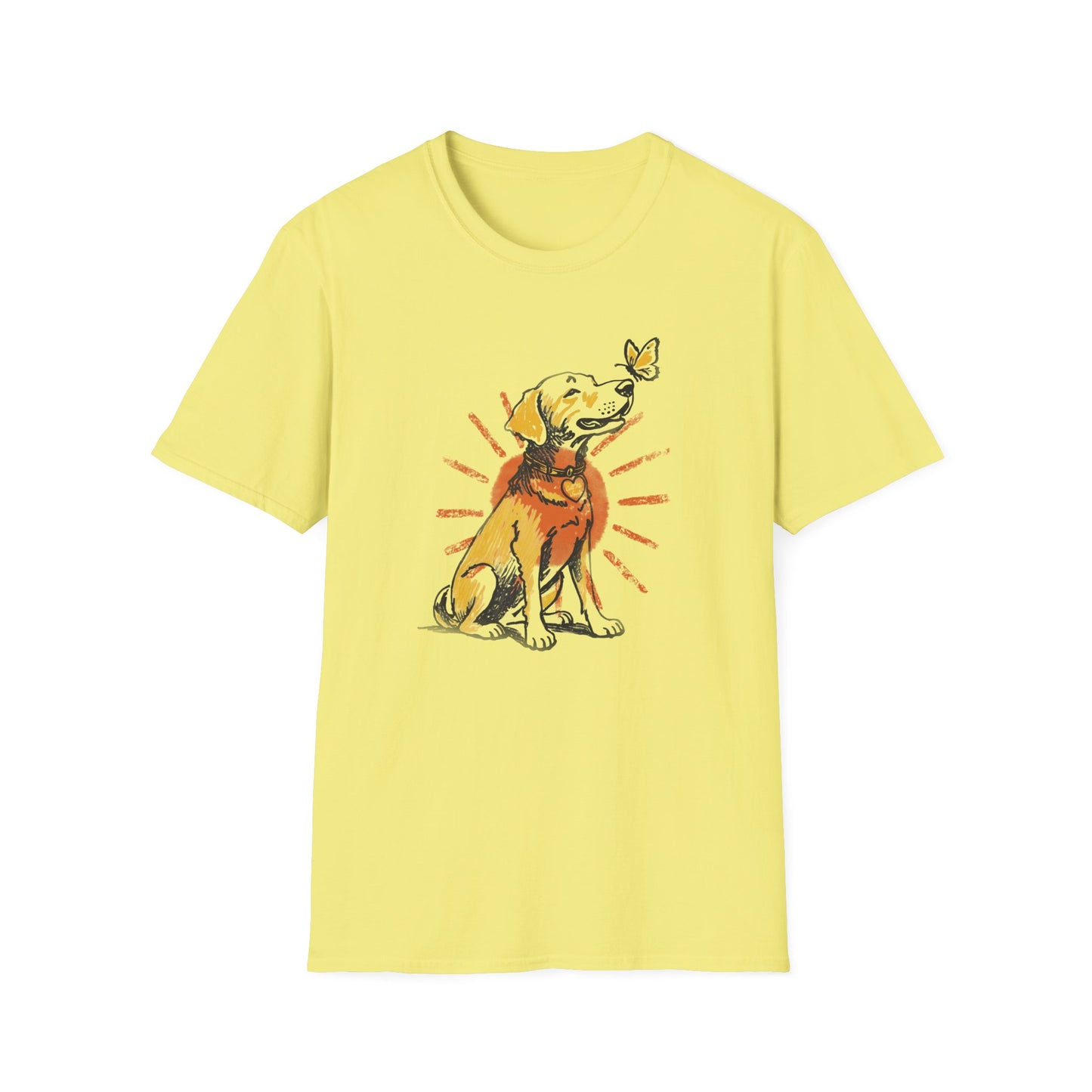 Happy Sunshine Dog T-Shirt – Cute Aesthetic Pet Lover Tee, Cheerful Graphic T-Shirt, Dog Owner Gift