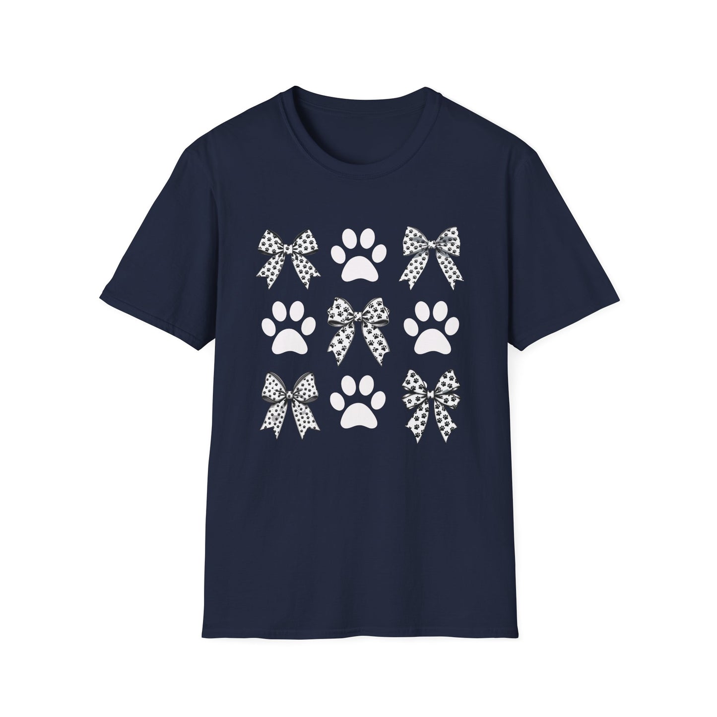 Paw Prints and Bows T-Shirt – Coquette Aesthetic Dog Mom Tee