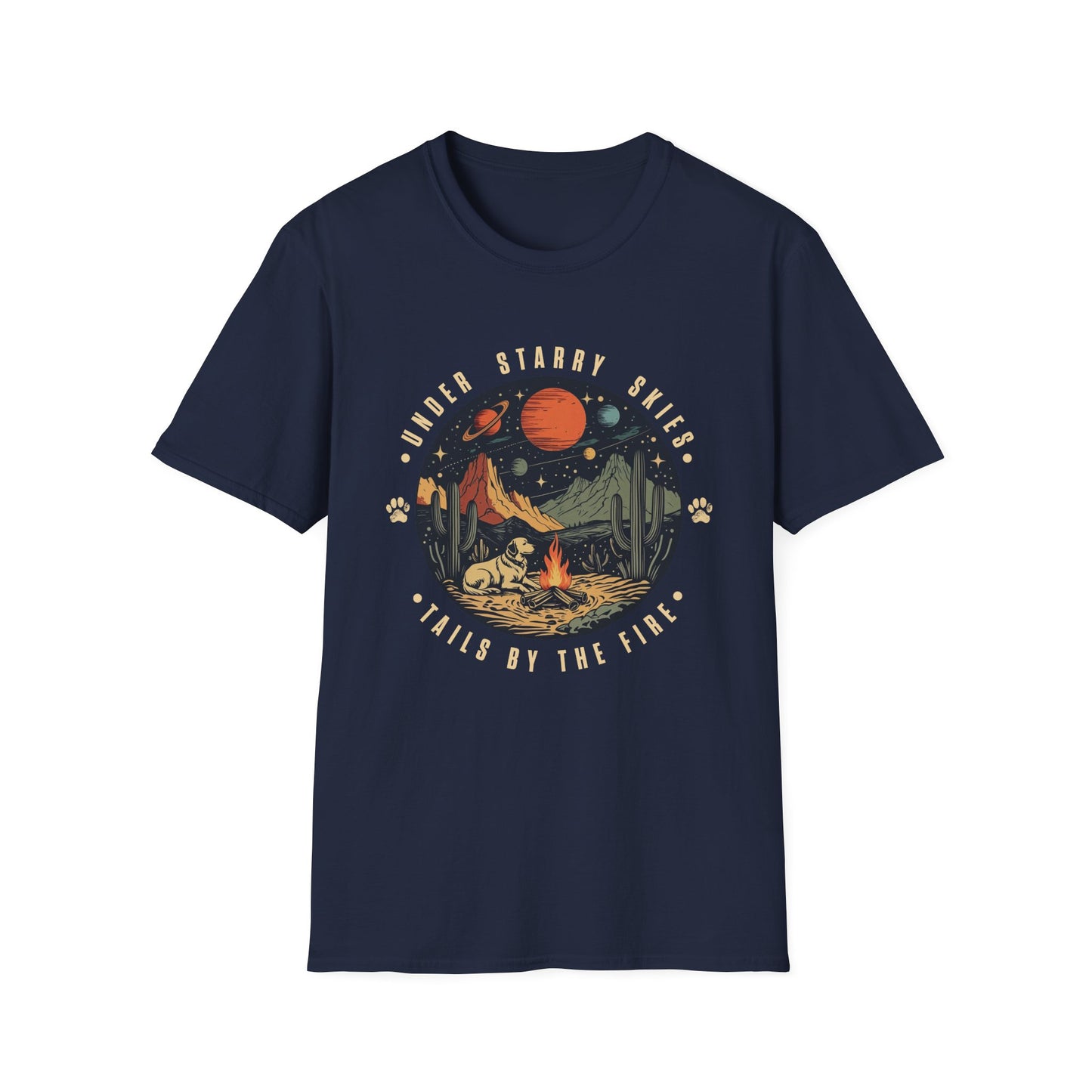 Camping Dog Shirt – Retro Hiking Graphic Tee for Dog Moms, Dog Dads, and Adventure Lovers