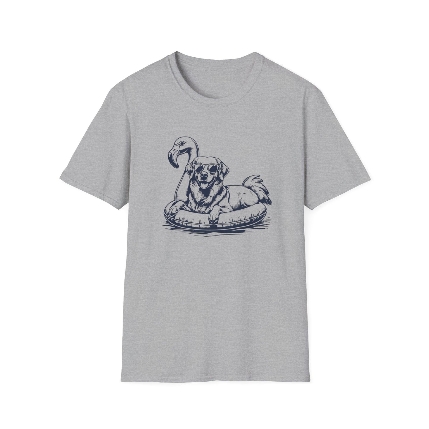 Golden Retriever Summer Flamingo T-shirt