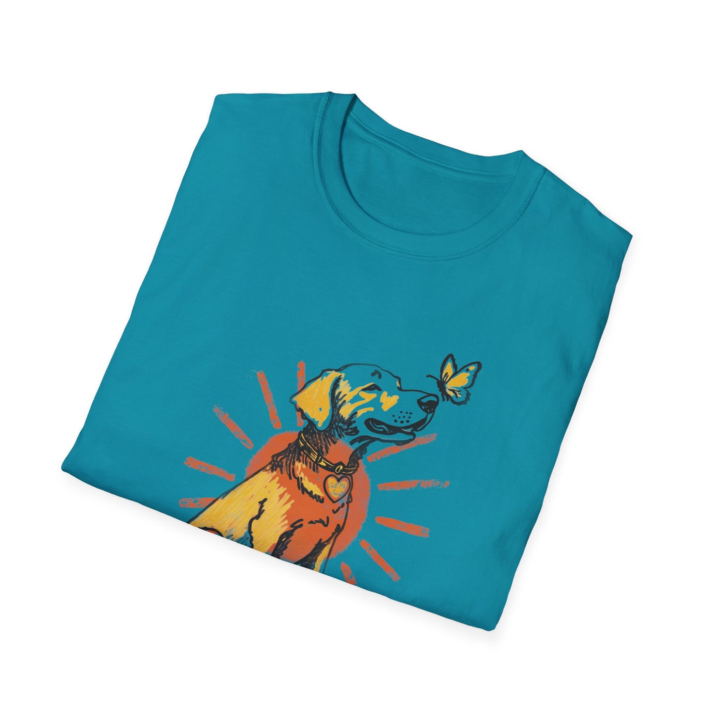 Happy Sunshine Dog T-Shirt – Cute Aesthetic Pet Lover Tee, Cheerful Graphic T-Shirt, Dog Owner Gift