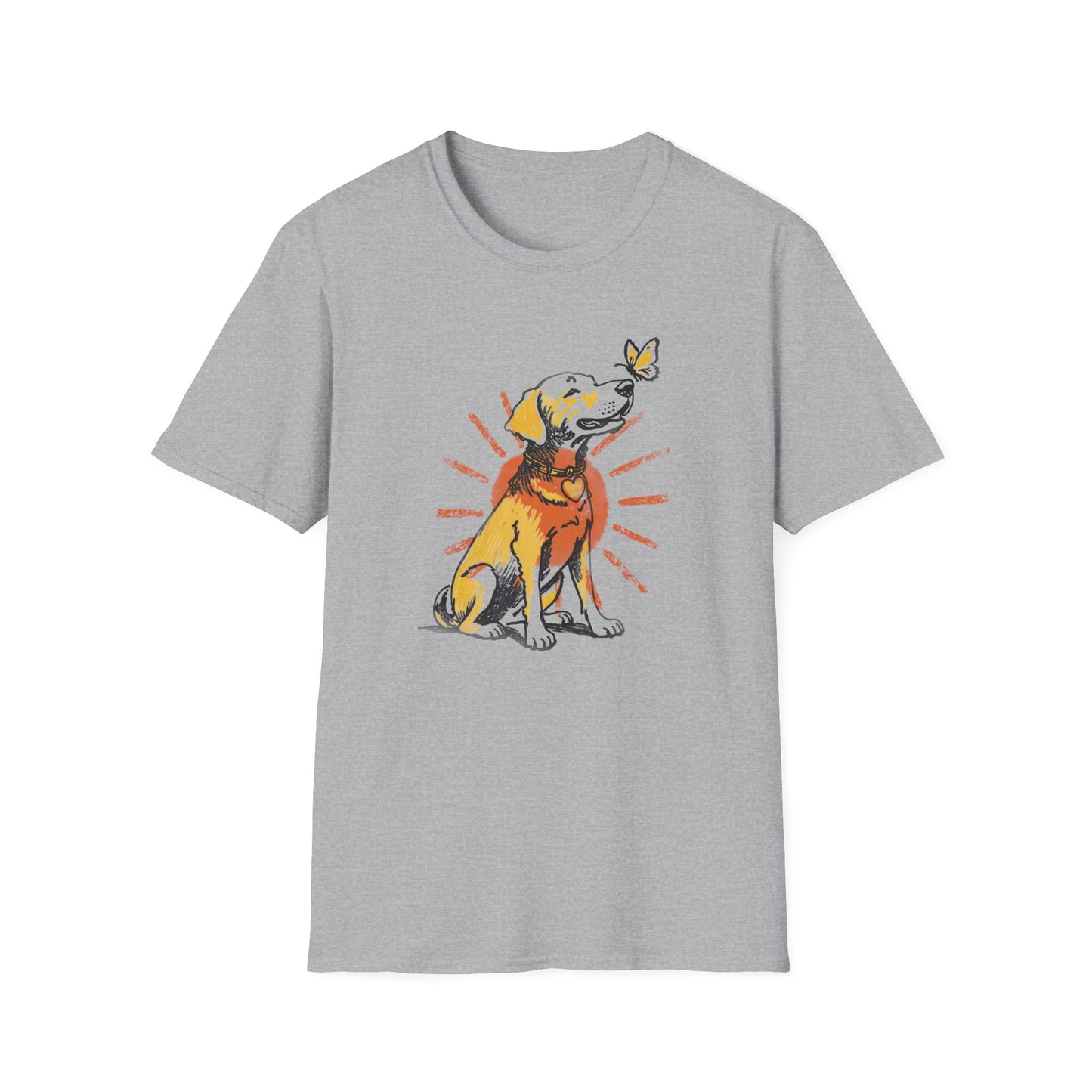 Happy Sunshine Dog T-Shirt – Cute Aesthetic Pet Lover Tee, Cheerful Graphic T-Shirt, Dog Owner Gift