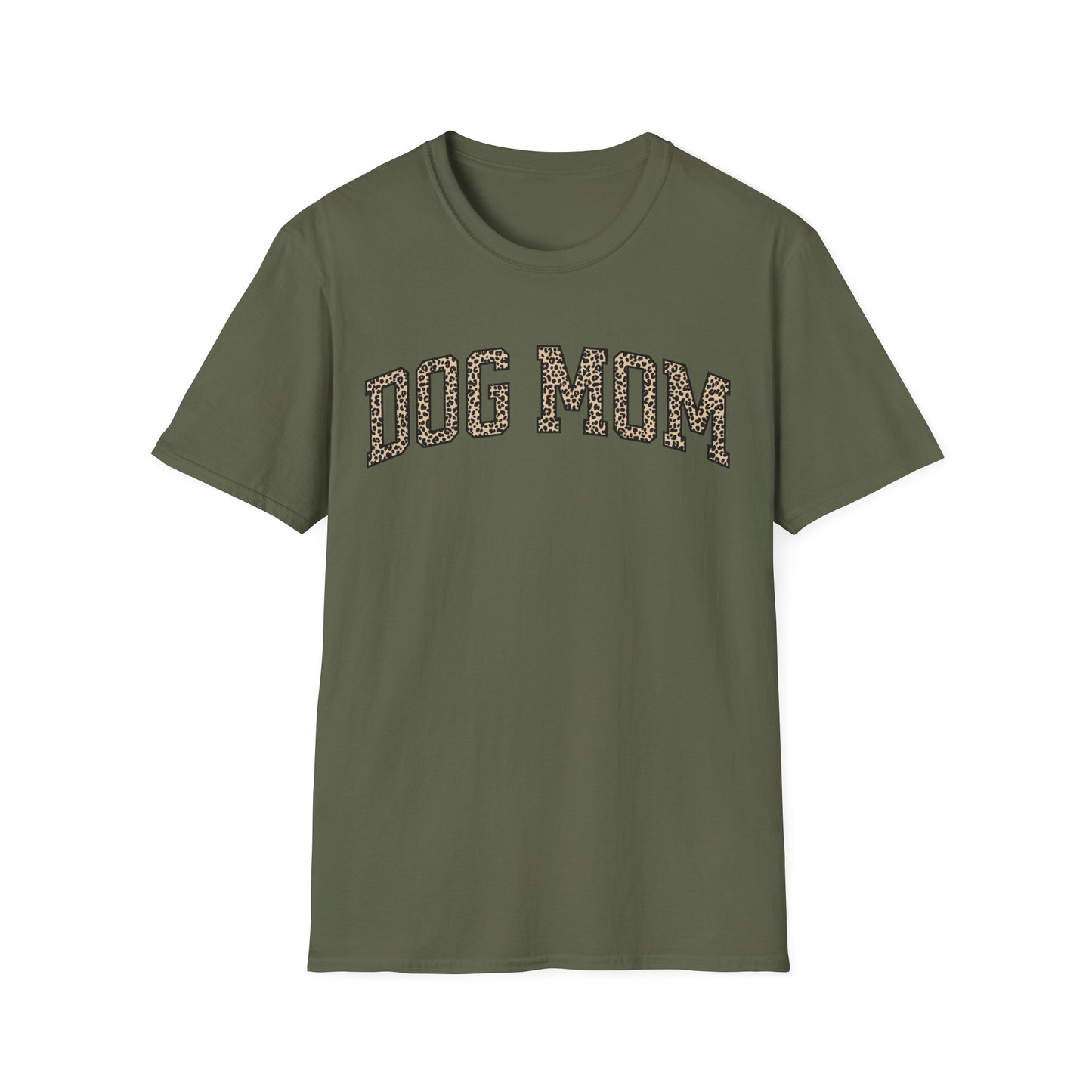 Leopard Print Dog Mom T-Shirt – Bold and Stylish Graphic Tee for Trendy Dog Moms, Gift for New Dog Mom