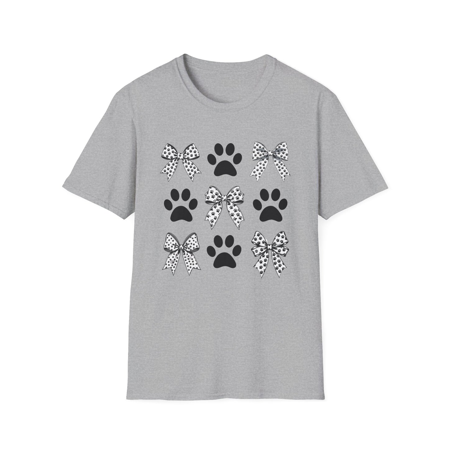 Paw Prints and Bows T-Shirt – Coquette Aesthetic Dog Mom Tee