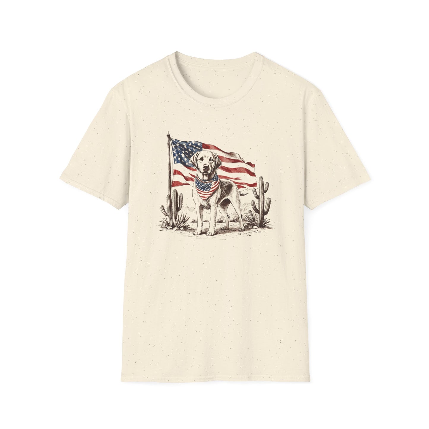 Patriotic Labrador T-Shirt – American Flag Dog Tee for 4th of July & Independence Day, American Flag Dog Shirt for Men & Women, Proud Labrador Retriever Mom Shirt