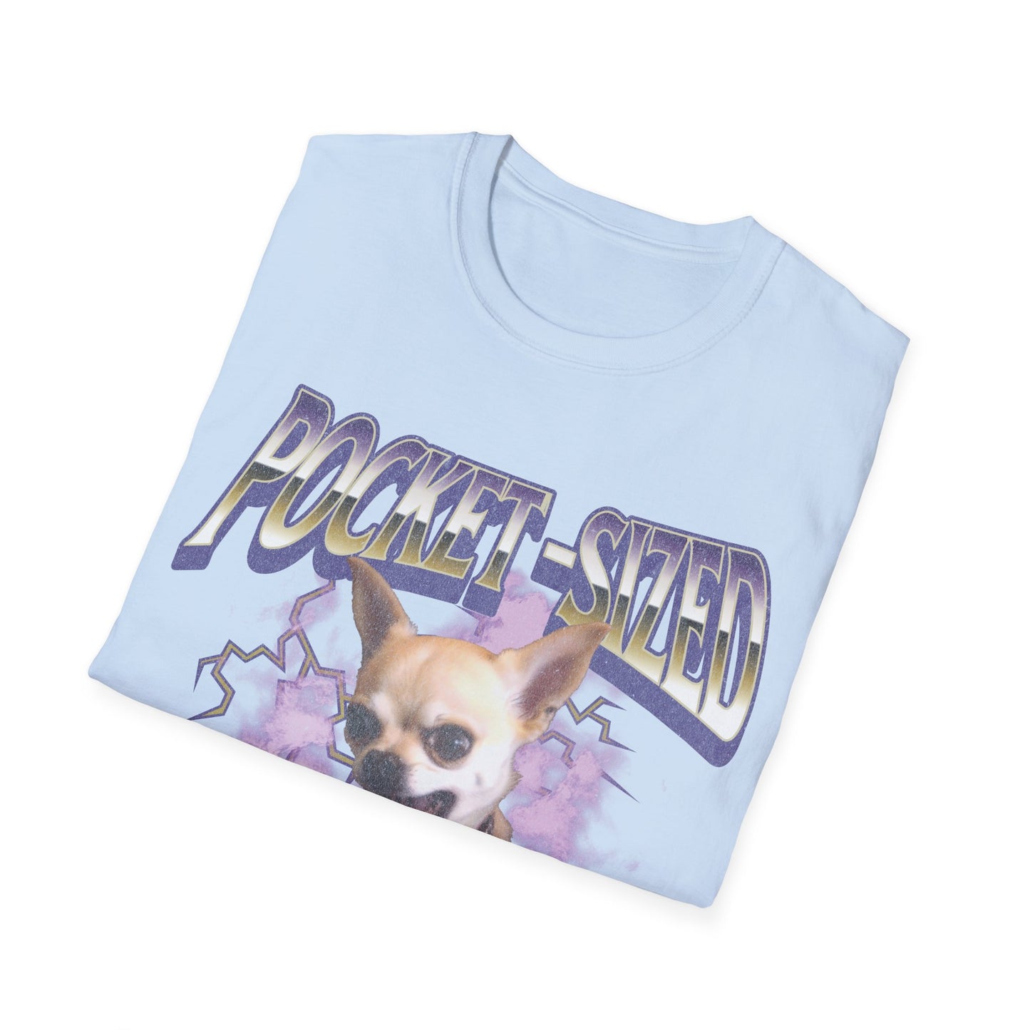 Pocket-Sized Fury T-Shirt – Funny Angry Chihuahua Vintage Graphic Tee, Gen Z Unihinged Energy