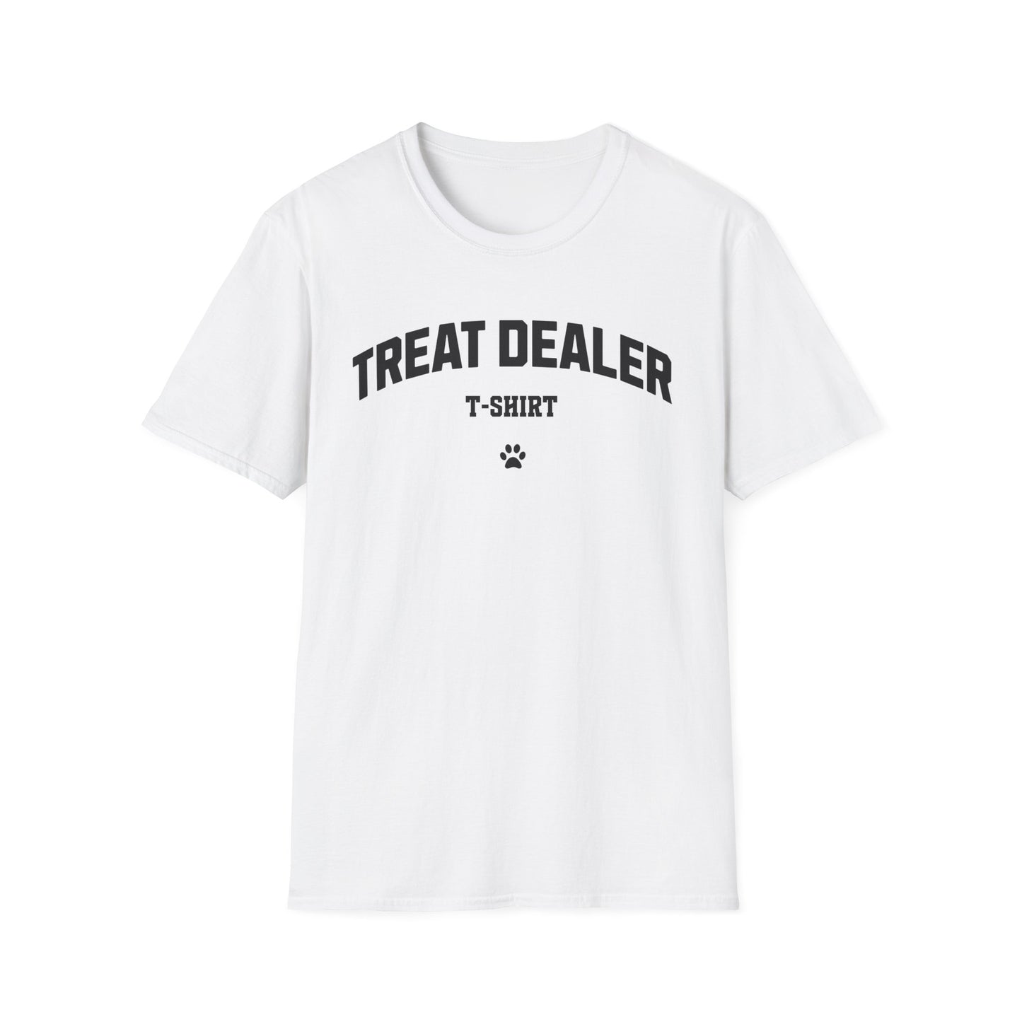 Treat Dealer Varsity T-Shirt – Dog Mom Aesthetic Tee, Cute Dog Walker Gift, Funny Pet Parent Gift