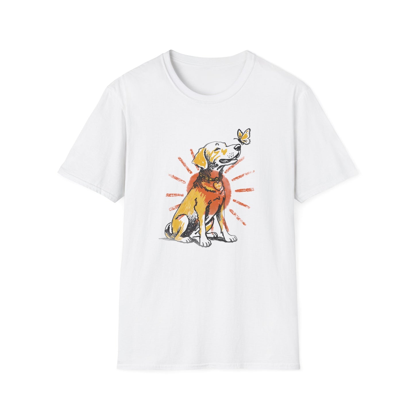 Happy Sunshine Dog T-Shirt – Cute Aesthetic Pet Lover Tee, Cheerful Graphic T-Shirt, Dog Owner Gift