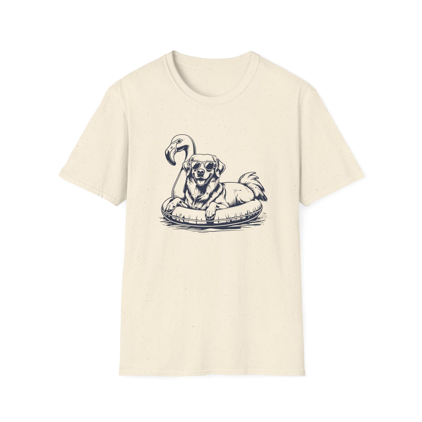Golden Retriever Summer Flamingo T-shirt