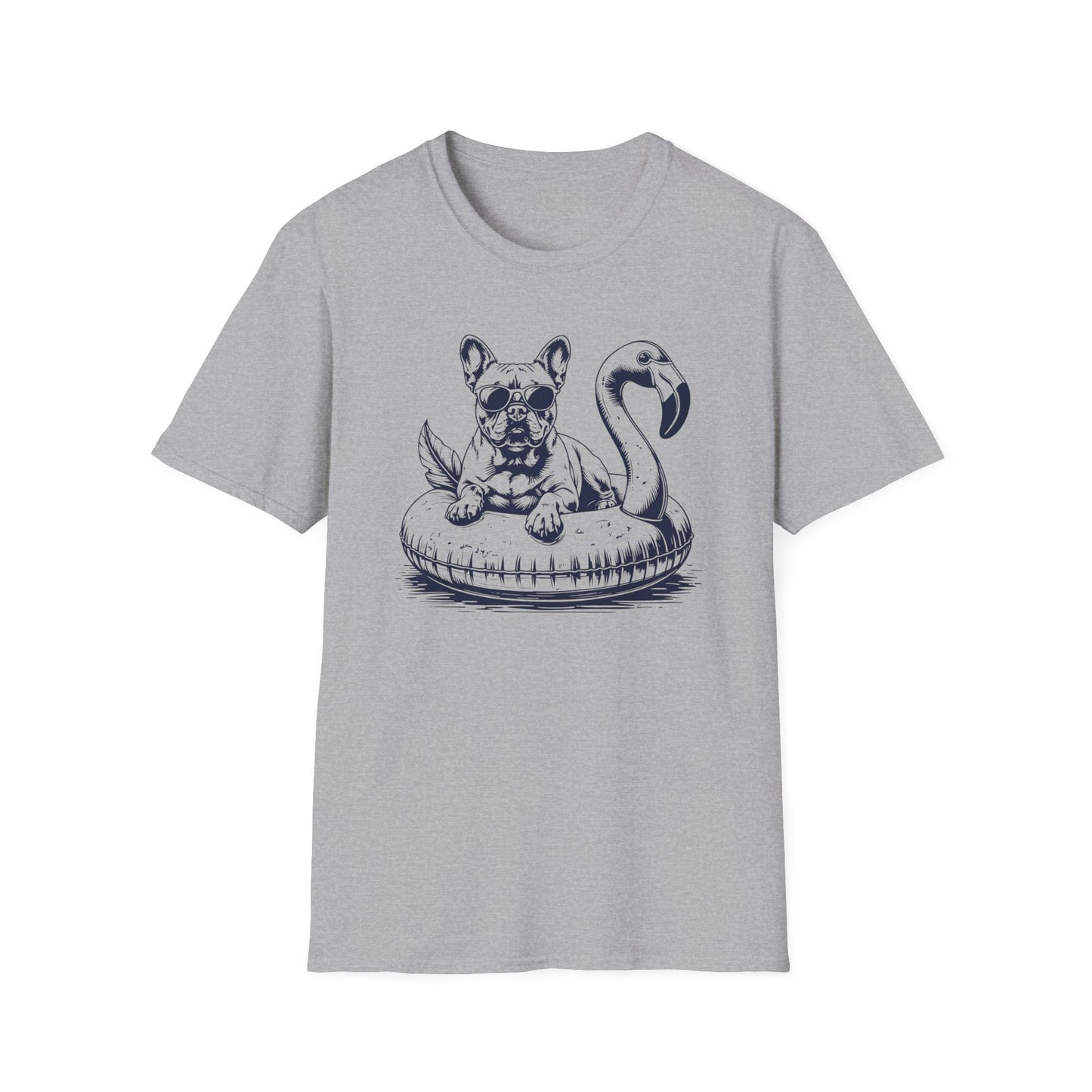 French Bulldog Summer Flamingo T-shirt