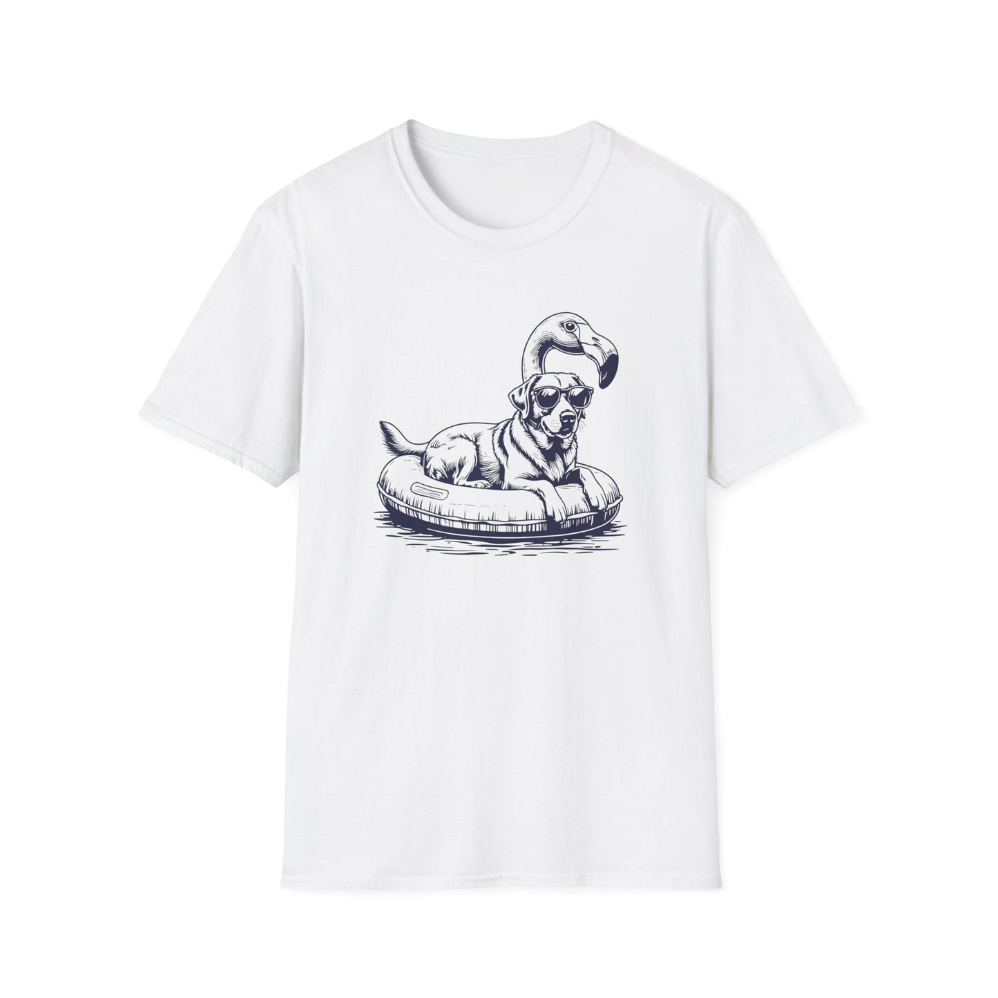 Labrador Summer Flamingo T-shirt