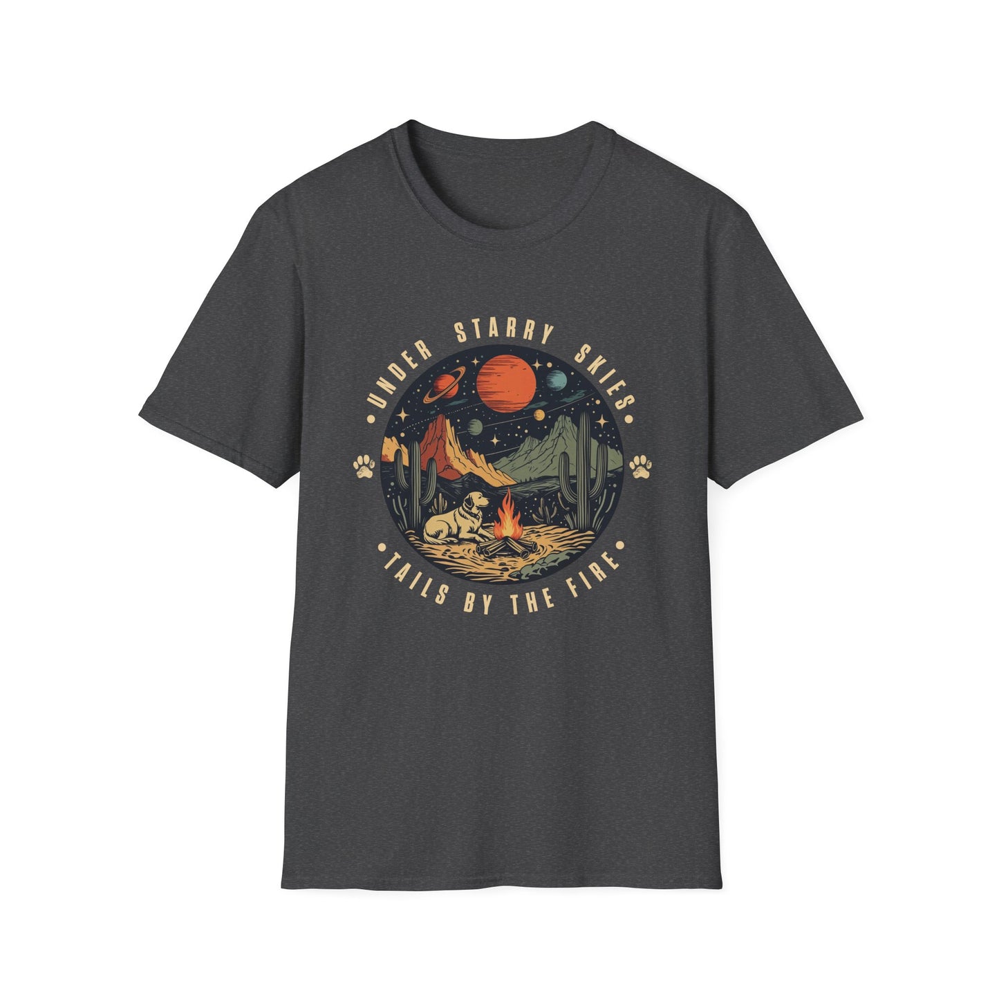 Camping Dog Shirt – Retro Hiking Graphic Tee for Dog Moms, Dog Dads, and Adventure Lovers