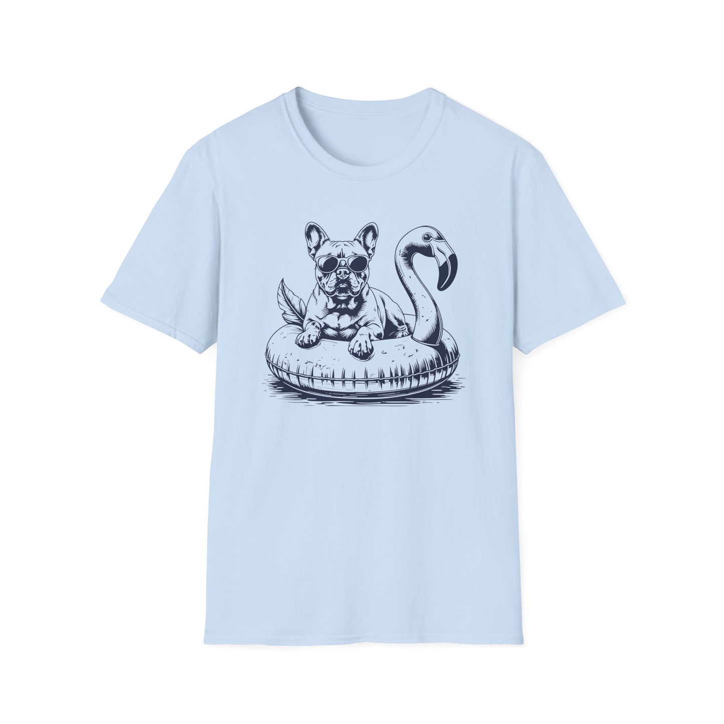 French Bulldog Summer Flamingo T-shirt