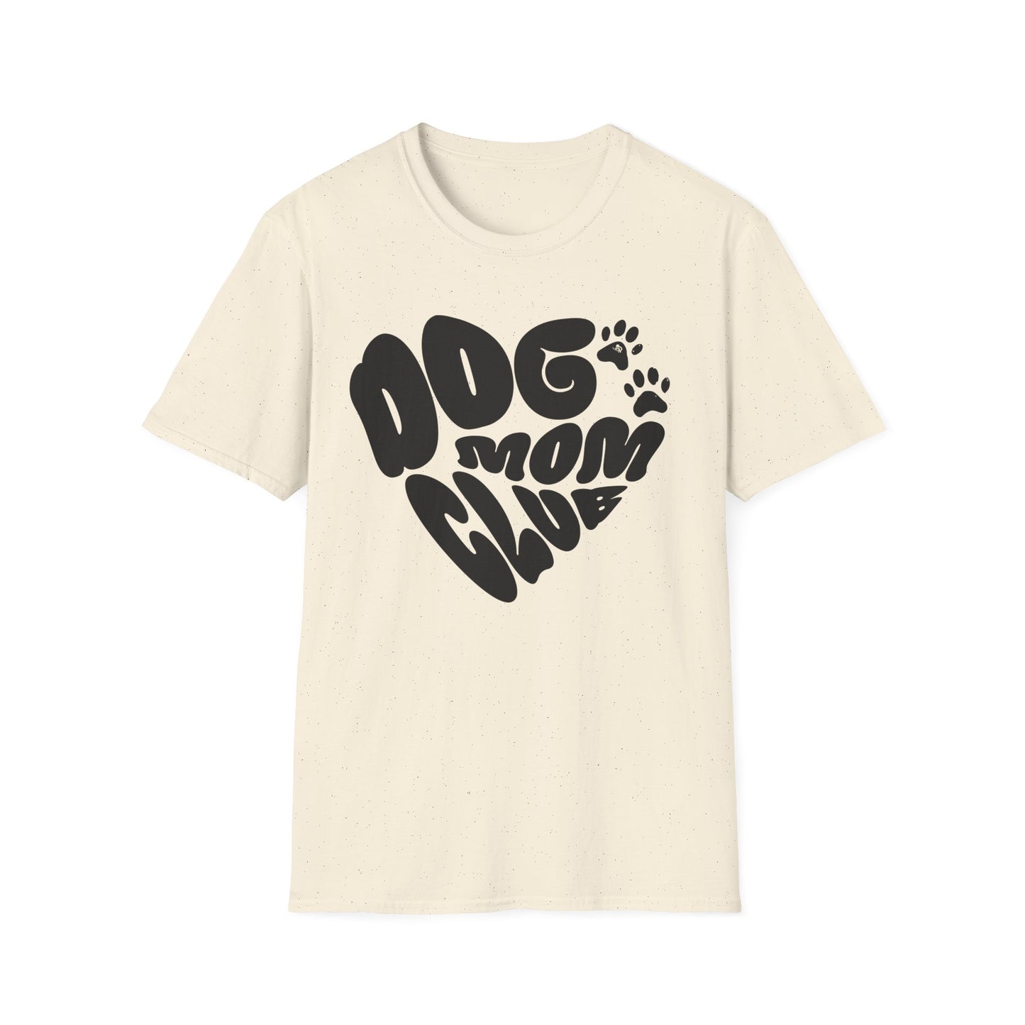 Dog Mom Club T-Shirt – Cute Heart-Shaped Graphic Tee for Pet Moms and Dog Lovers