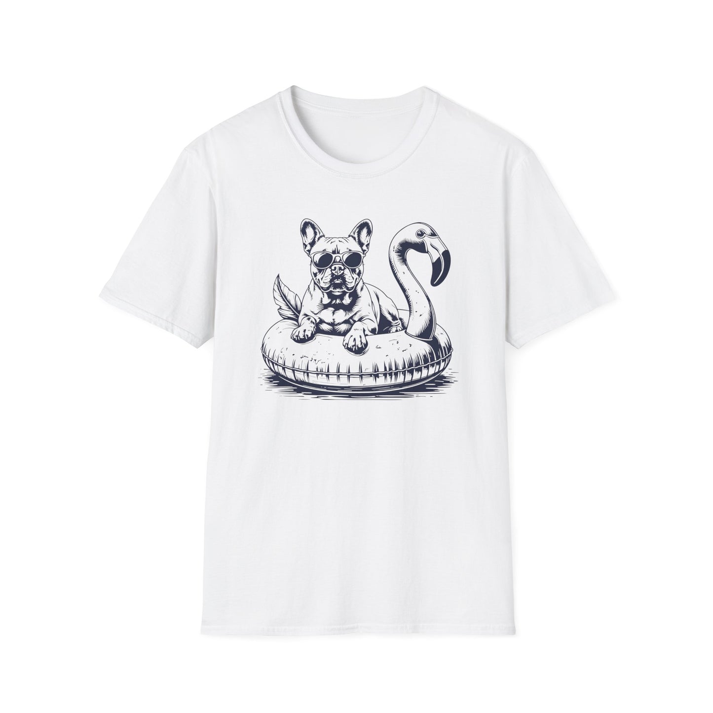 French Bulldog Summer Flamingo T-shirt