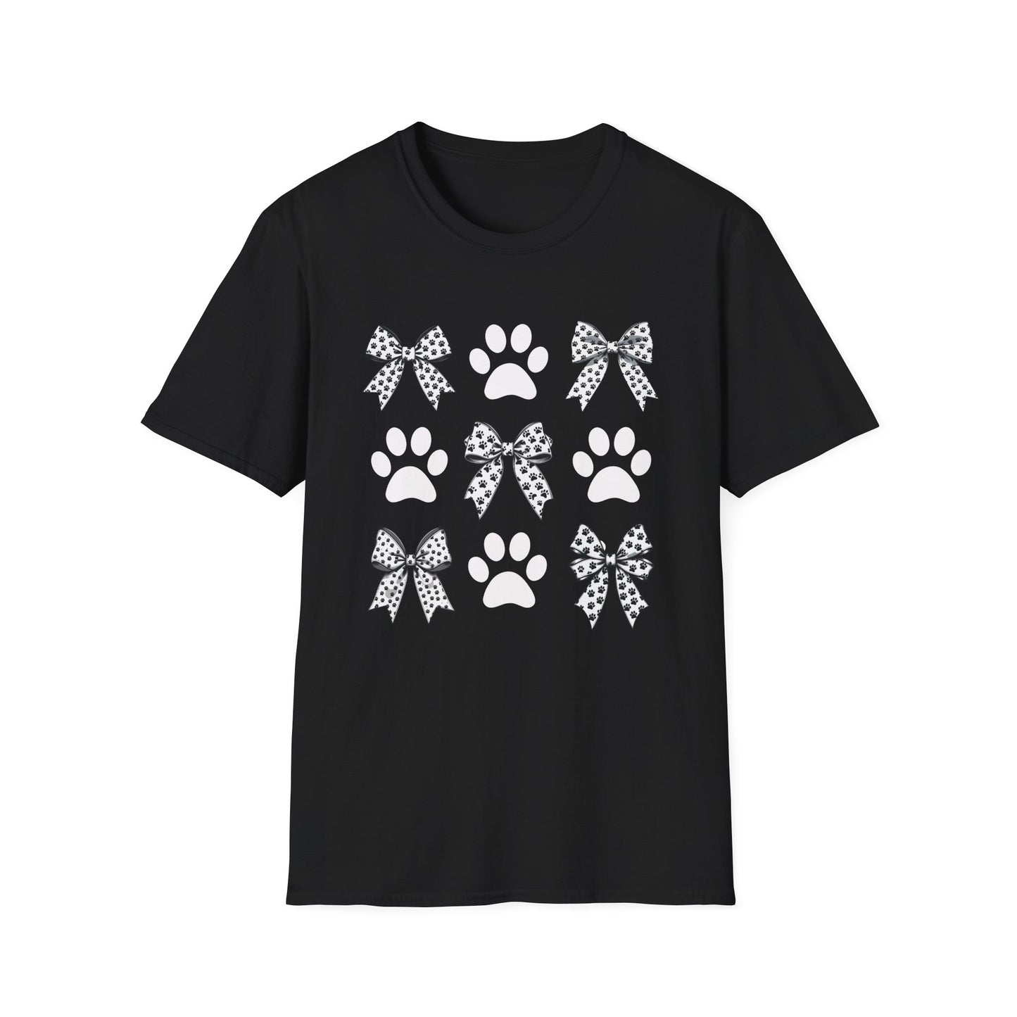 Paw Prints and Bows T-Shirt – Coquette Aesthetic Dog Mom Tee