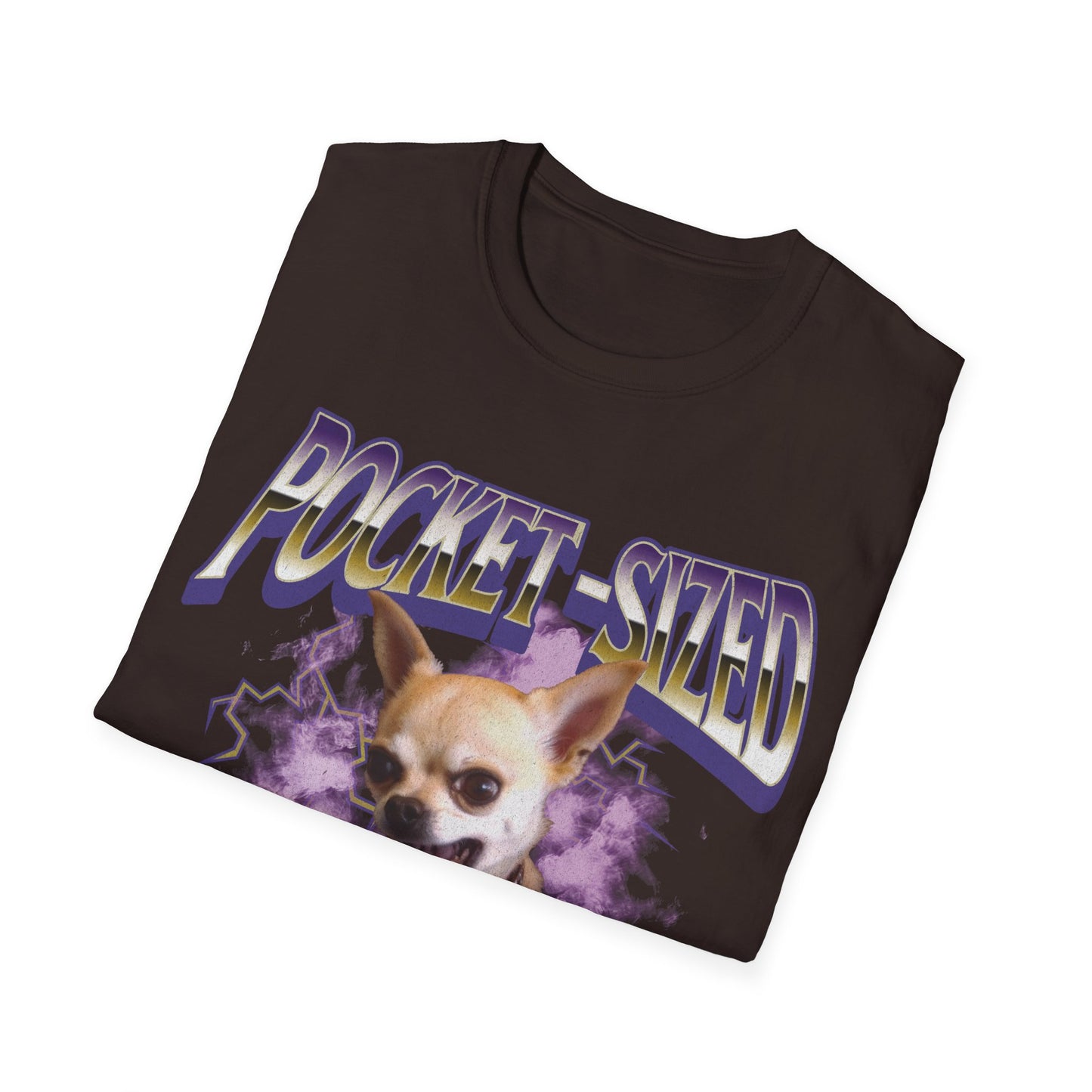 Pocket-Sized Fury T-Shirt – Funny Angry Chihuahua Vintage Graphic Tee, Gen Z Unihinged Energy