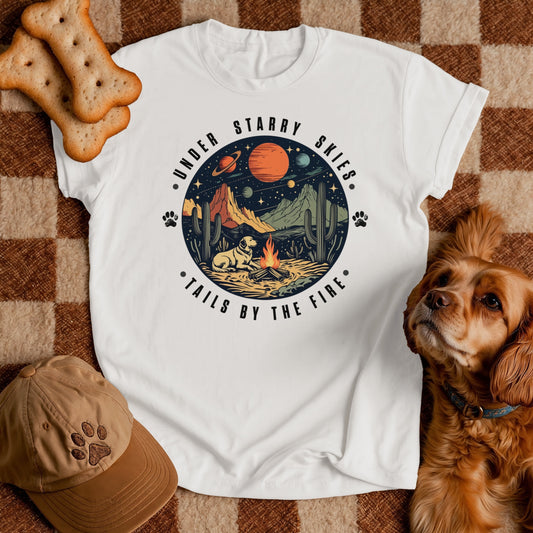 Camping Dog Shirt – Retro Hiking Graphic Tee for Dog Moms, Dog Dads, and Adventure Lovers