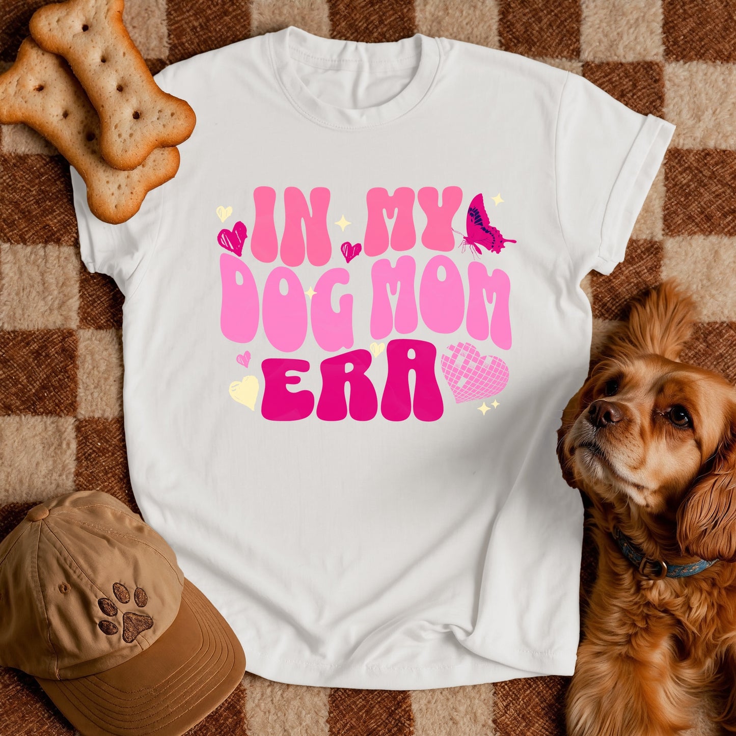 In My Dog Mom Era T-Shirt – Trendy Pet Lover Tee for Women, Aesthetic Dog Lover Gift, Cute Dog Mom Graphic Shirt