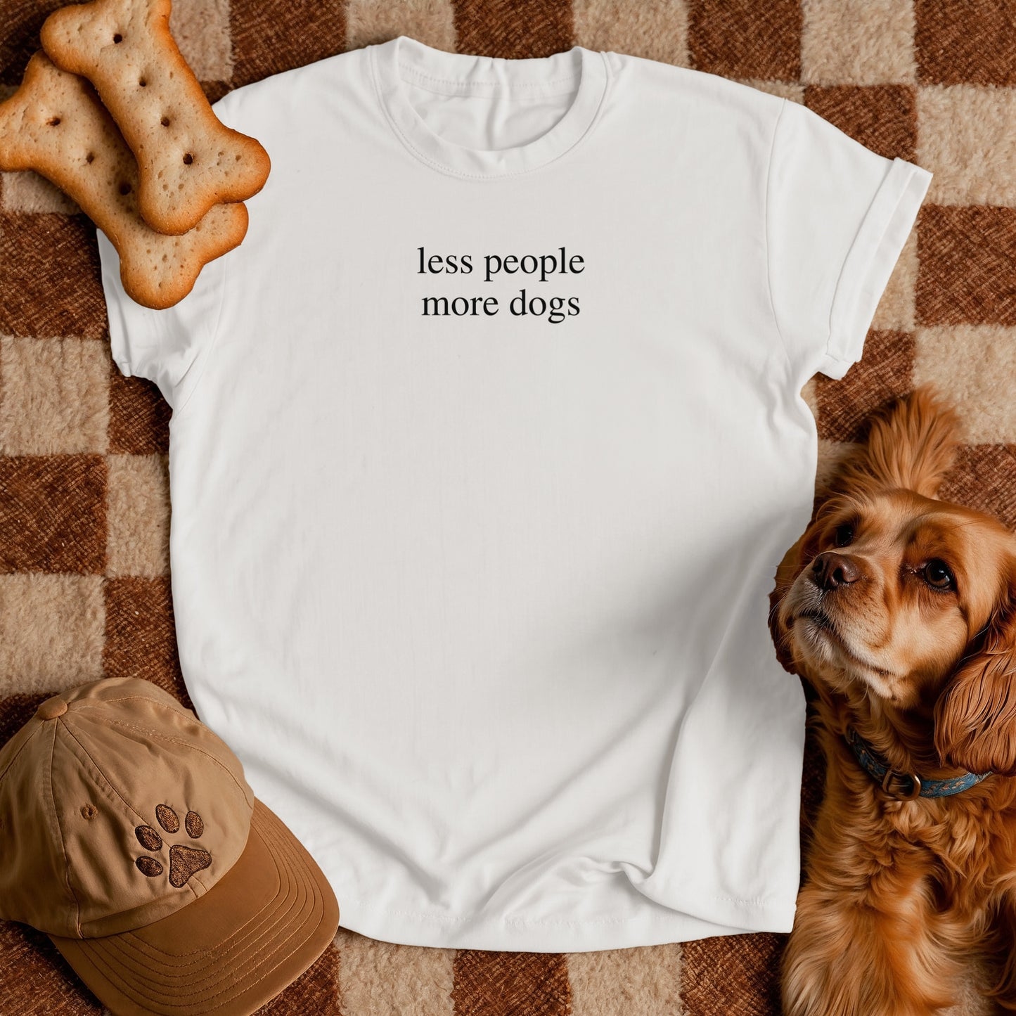 Less People More Dogs T-Shirt for Dog Lovers – Funny Graphic Tee Gift for Dog Moms and Pet Parents