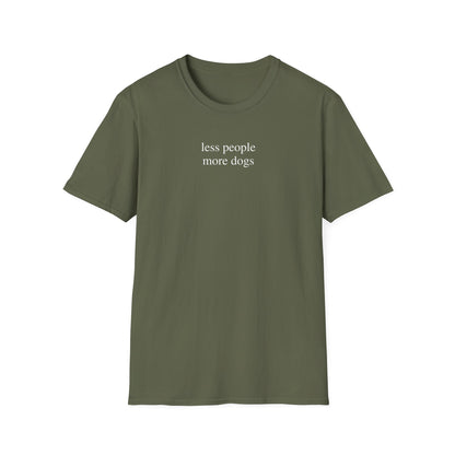 Less People More Dogs T-Shirt for Dog Lovers – Funny Graphic Tee Gift for Dog Moms and Pet Parents