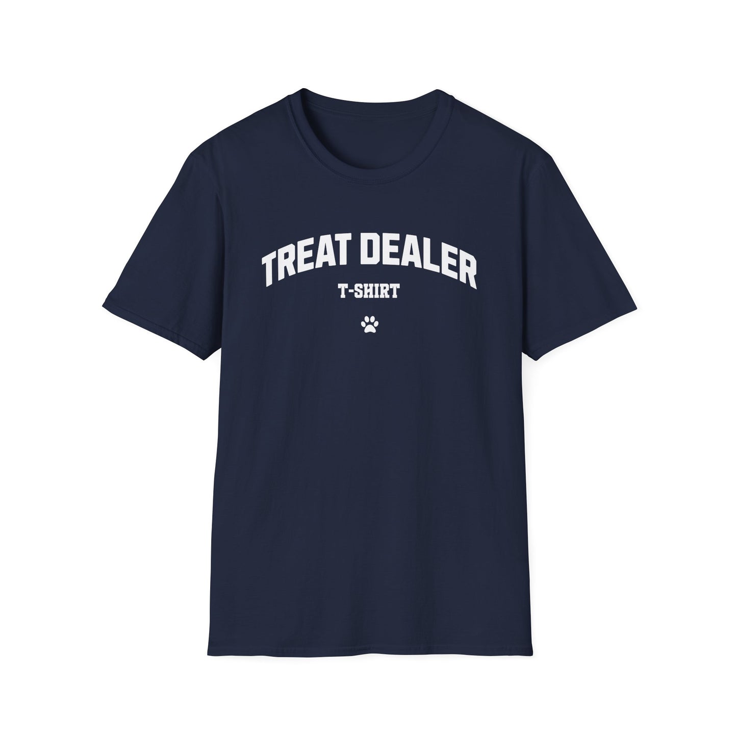Treat Dealer Varsity T-Shirt – Dog Mom Aesthetic Tee, Cute Dog Walker Gift, Funny Pet Parent Gift