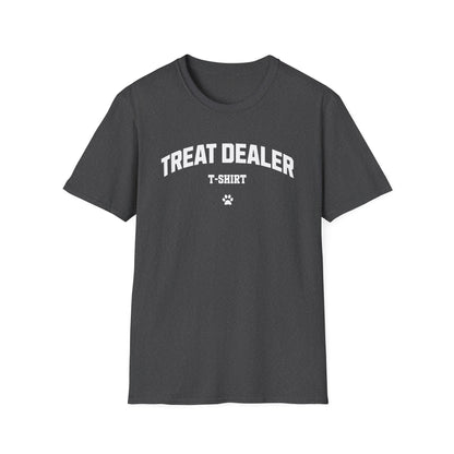 Treat Dealer Varsity T-Shirt – Dog Mom Aesthetic Tee, Cute Dog Walker Gift, Funny Pet Parent Gift