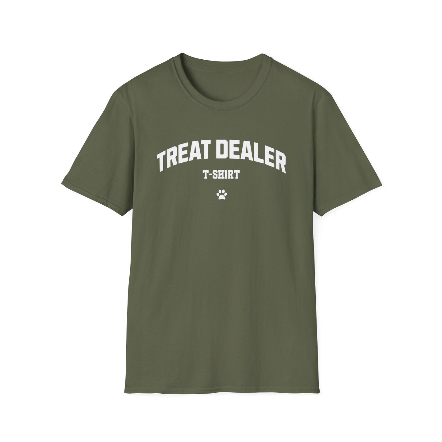 Treat Dealer Varsity T-Shirt – Dog Mom Aesthetic Tee, Cute Dog Walker Gift, Funny Pet Parent Gift