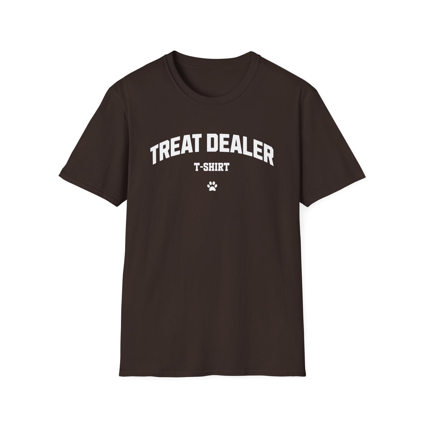 Treat Dealer Varsity T-Shirt – Dog Mom Aesthetic Tee, Cute Dog Walker Gift, Funny Pet Parent Gift