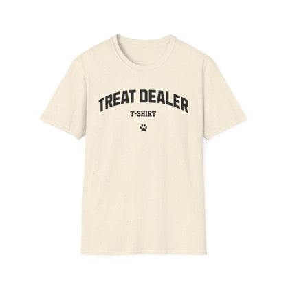 Treat Dealer Varsity T-Shirt – Dog Mom Aesthetic Tee, Cute Dog Walker Gift, Funny Pet Parent Gift