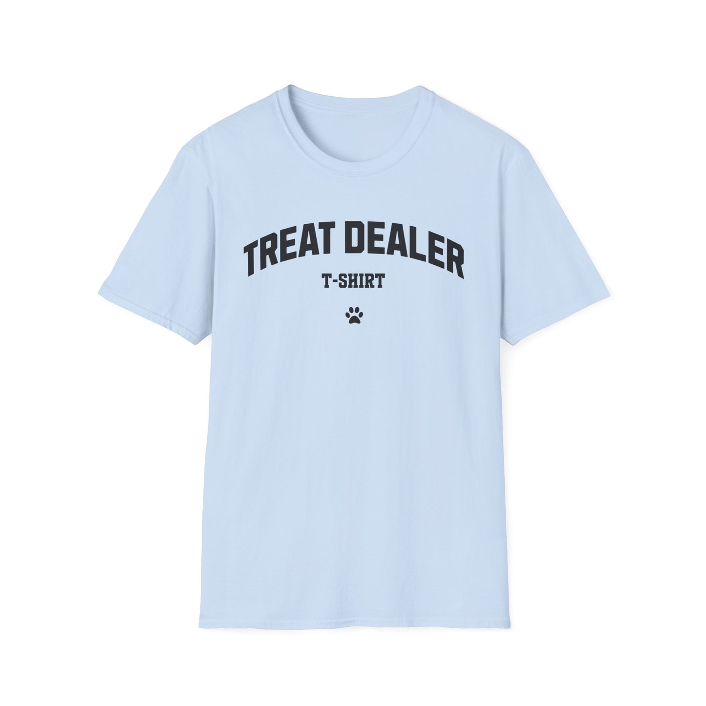 Treat Dealer Varsity T-Shirt – Dog Mom Aesthetic Tee, Cute Dog Walker Gift, Funny Pet Parent Gift