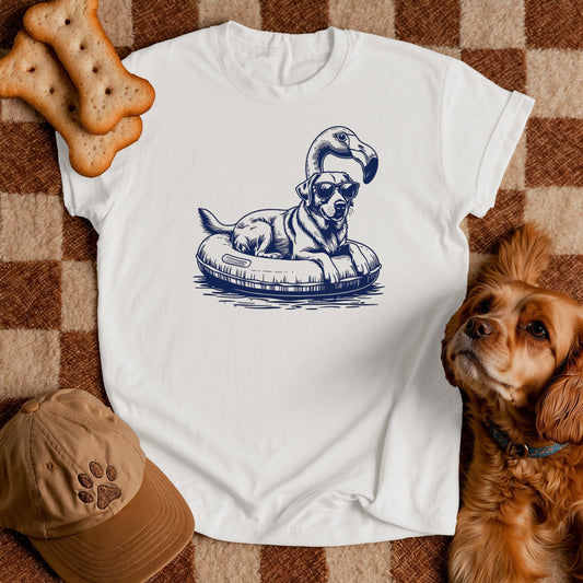 Labrador Summer Flamingo T-shirt